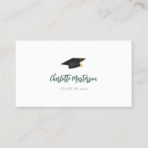 Graduation 2025 Script Grad Name Business Card