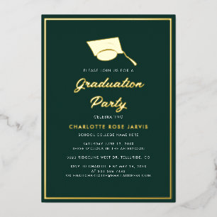 Graduation 2025 Script Green Photo Party Gold