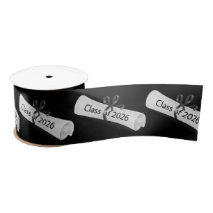 Graduation 2026 Diploma On Black Satin Ribbon