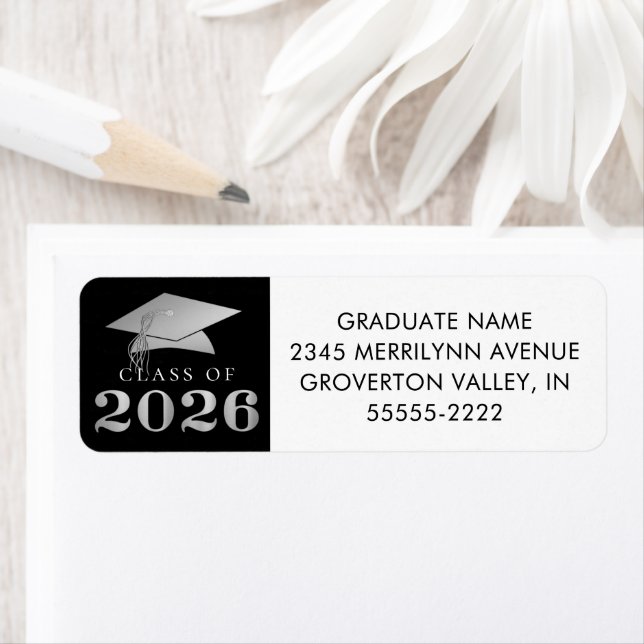 Graduation 2026 Elegant Black Faux Silver Foil (Insitu)