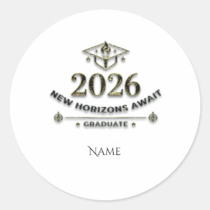 Graduation 2026 Gold Sticker / Pegatina Graduación