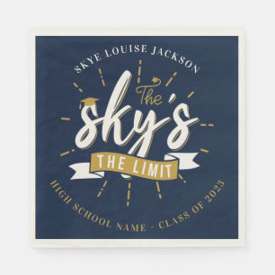 Graduation 2026 Grad Party Navy Blue Paper Napkin
