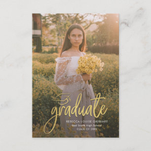Graduation 2026 Grad Photo Open House Party Enclosure Card