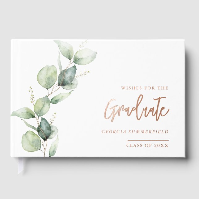 Graduation 2026 Grad Photo Script Guest Book (Front)