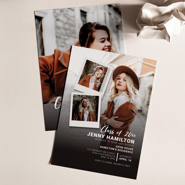 Graduation 2026 Grad Photos Script Party Invitation (Creator Uploaded)