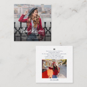 Graduation 2026 Grad Photos Thank You Photo Card