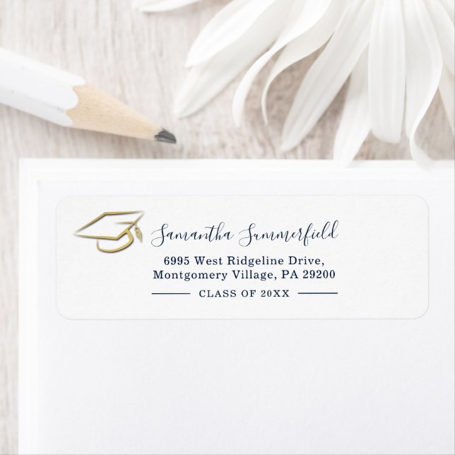 Graduation 2026 Graduate Navy Blue Return Address (Insitu)