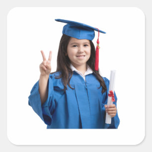 Graduation 2026, Graduation Fan, Big Heads on  Square Sticker