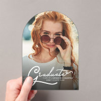 Graduation 2026 Modern Photo Script Graduate Party