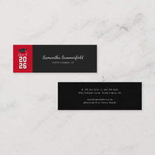 Graduation 2026 Modern Script Calling Mini Business Card