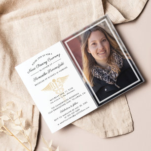 Graduation 2026 Nurse Pinning Ceremony Photo Invitation