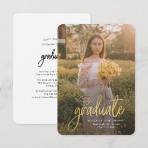 Graduation 2026 Open House Photo Grad Party Enclosure Card