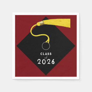 Graduation 2026 Party Maroon Napkin