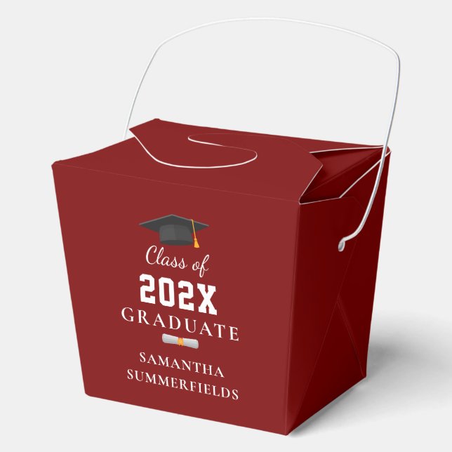 Graduation 2026 Party Minimalist Custom Favour Box (Front)