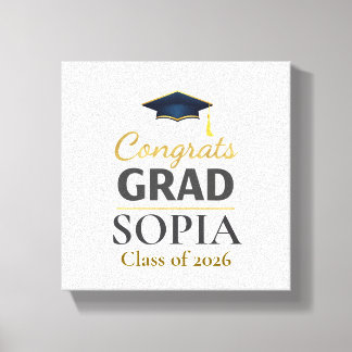 Graduation 2026 Personalized Congrats Grad Canvas Print