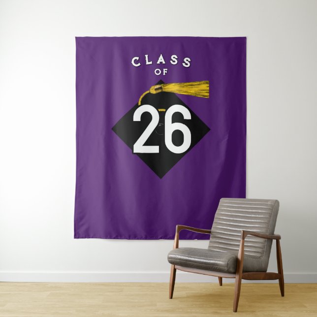 Graduation 2026 Photo Backdrop Tapestry (In Situ)
