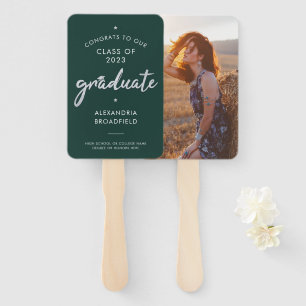 Graduation 2026 Photo Script Grad Party Hand Fan