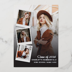 Graduation 2026 Photo Silver Foil Announcement
