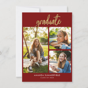 Graduation 2026 Photos Modern Grad Party Invitation