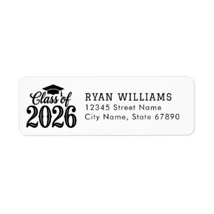 Graduation 2026 Return Address Labels