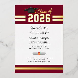 Graduation 2026 Senior Burgundy Grad Party