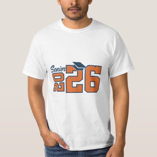 Graduation 2026" "Senior Class of 2026" Retro T-Shirt (Front)