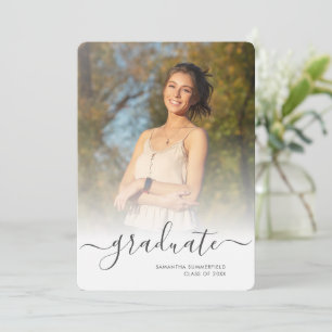 Graduation 2026 Simple 2 Photos Grad Announcement