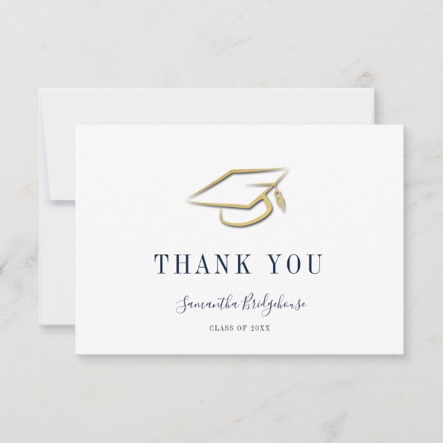 Graduation 2026 Simple Thank You Card (Front)