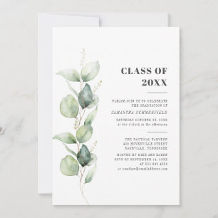 Graduation 2026 Watercolor Eucalyptus Grad Party Invitation
