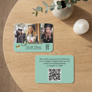 Graduation 2027 QR Code Announcement Card 3 Photo