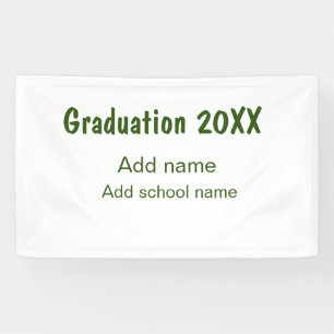 Graduation 20XX add year name school green modern Banner