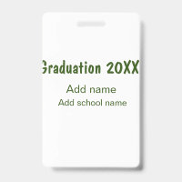 Graduation 20XX add year name school green modern 