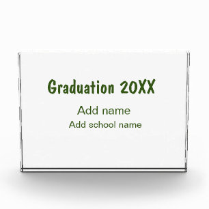Graduation 20XX add year name school green modern Photo Block
