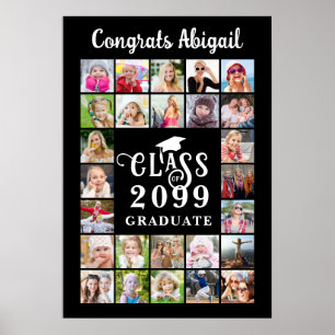 Graduation 26 Photo Collage Class Year Graduate Poster
