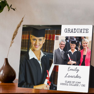 Graduation 2 Photo Collage Personalised Plaque