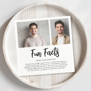 Graduation 2 Photo Fun Facts Napkin