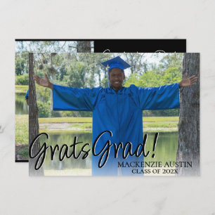 Graduation 2 Photo   Sophisticated Gold Keepsake Invitation