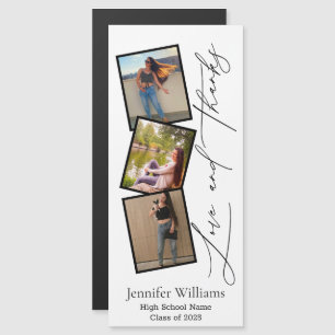 graduation 3 photo booth thank you magnet