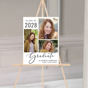 Graduation 3 Photo Script Welcome Acrylic Sign