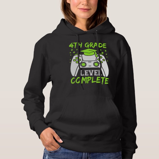 Graduation 4th Grade Level Complete  Graduate Hoodie (Front)