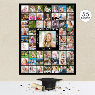 Graduation 55 Photo Collage Personalise Your Colou Poster