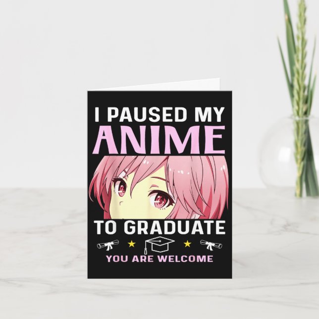 Graduation 5th 8th grade class 2025 anime middleGr Card (Front)