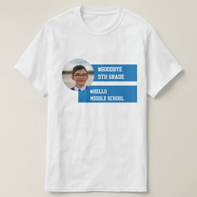 Graduation 5th Grade Funny Promotion Text Message T-Shirt (Design Front)