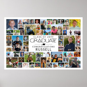 Graduation 64 Photo Memory Party Sign