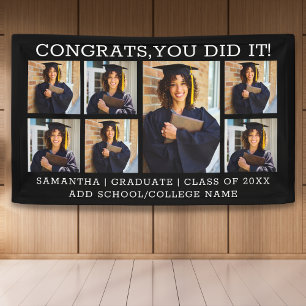 Graduation 7 Photo Collage Congrats Grad 2023   Banner