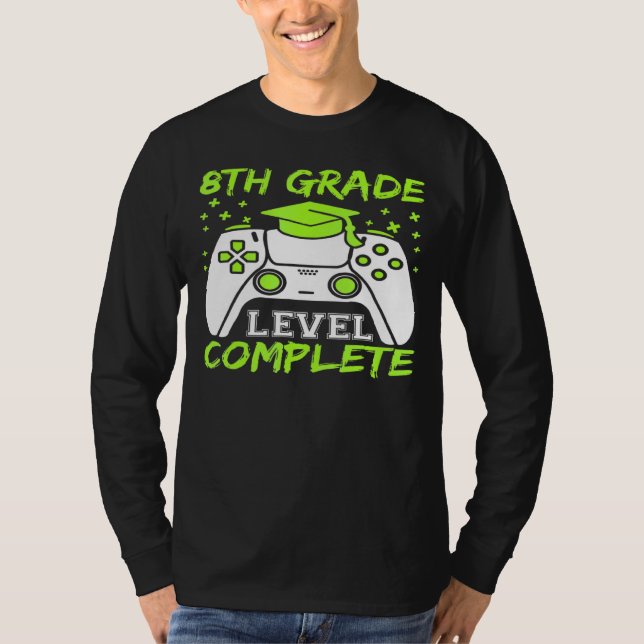 Graduation 8th Grade Level Complete Graduate Boy T-Shirt (Front)
