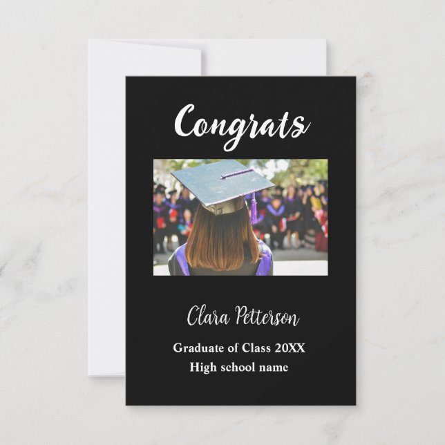 Graduation add name class of 20xx congrats add pho (Front)