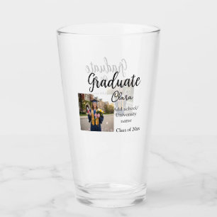 Graduation add name class of 20xx congrats add pho glass