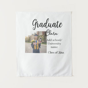 Graduation add name class of 20xx congrats add pho tapestry