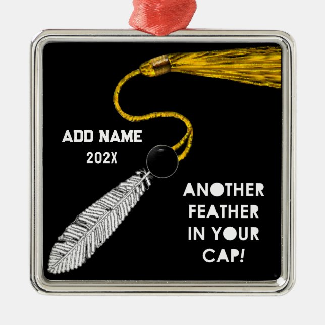 Graduation Advanced Degree Metal Tree Decoration (Front)